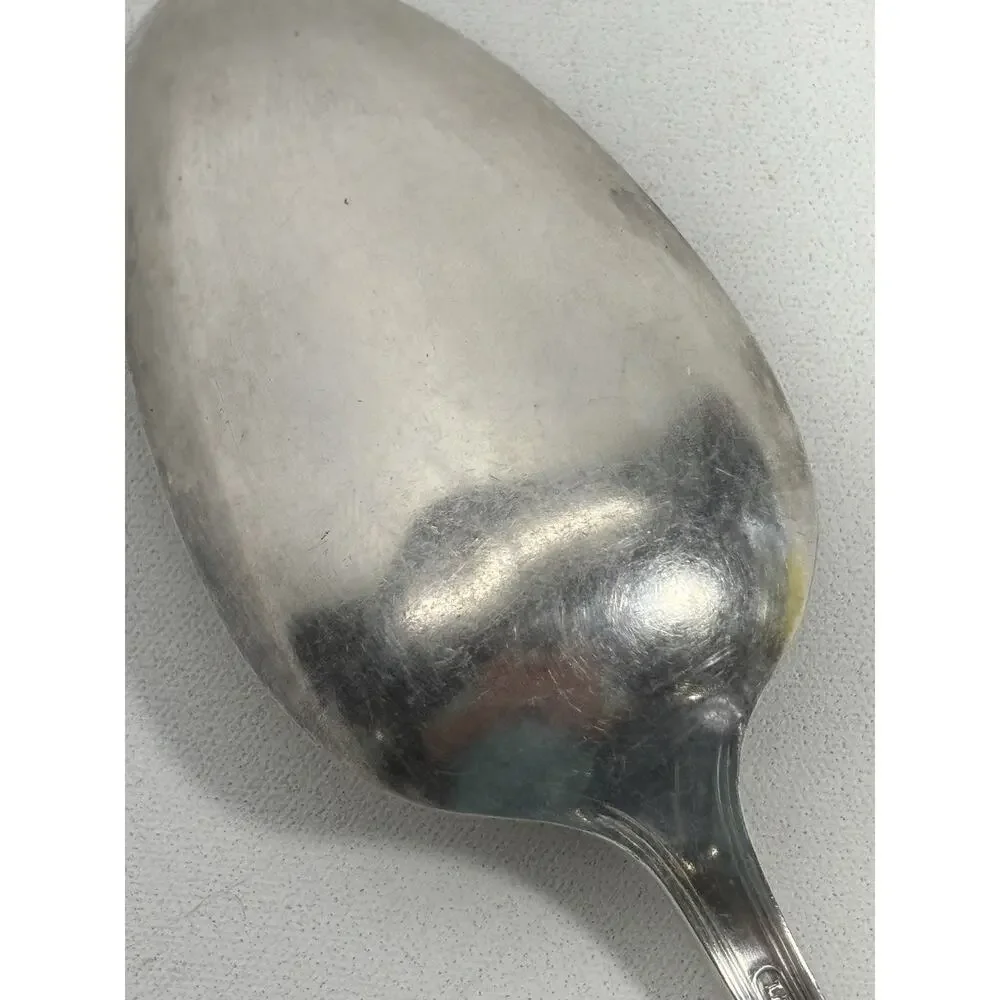 Vintage Wm A Rogers Luxor Plate Silverplate 8.5” Serving Spoon Art Deco